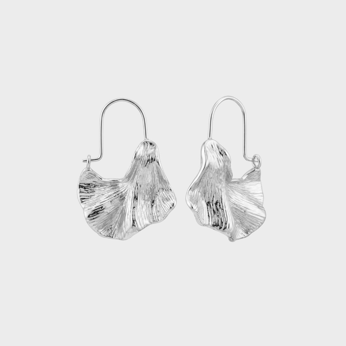 coral float earrings silver