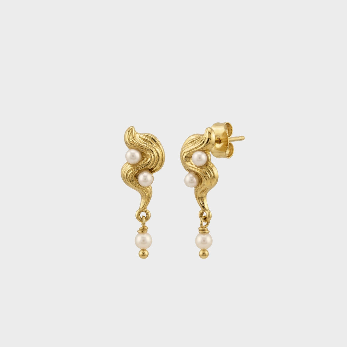 Muzi pearl earrings gold