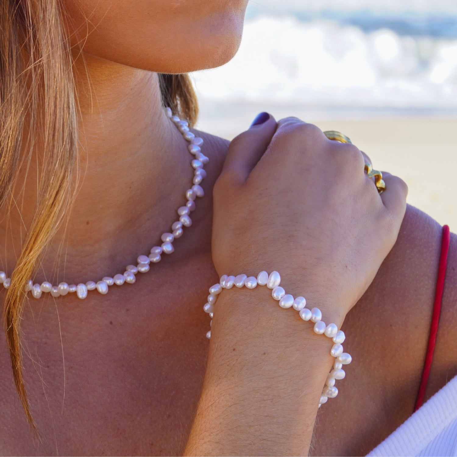 Oval Pearl Armband wintherstudio-se