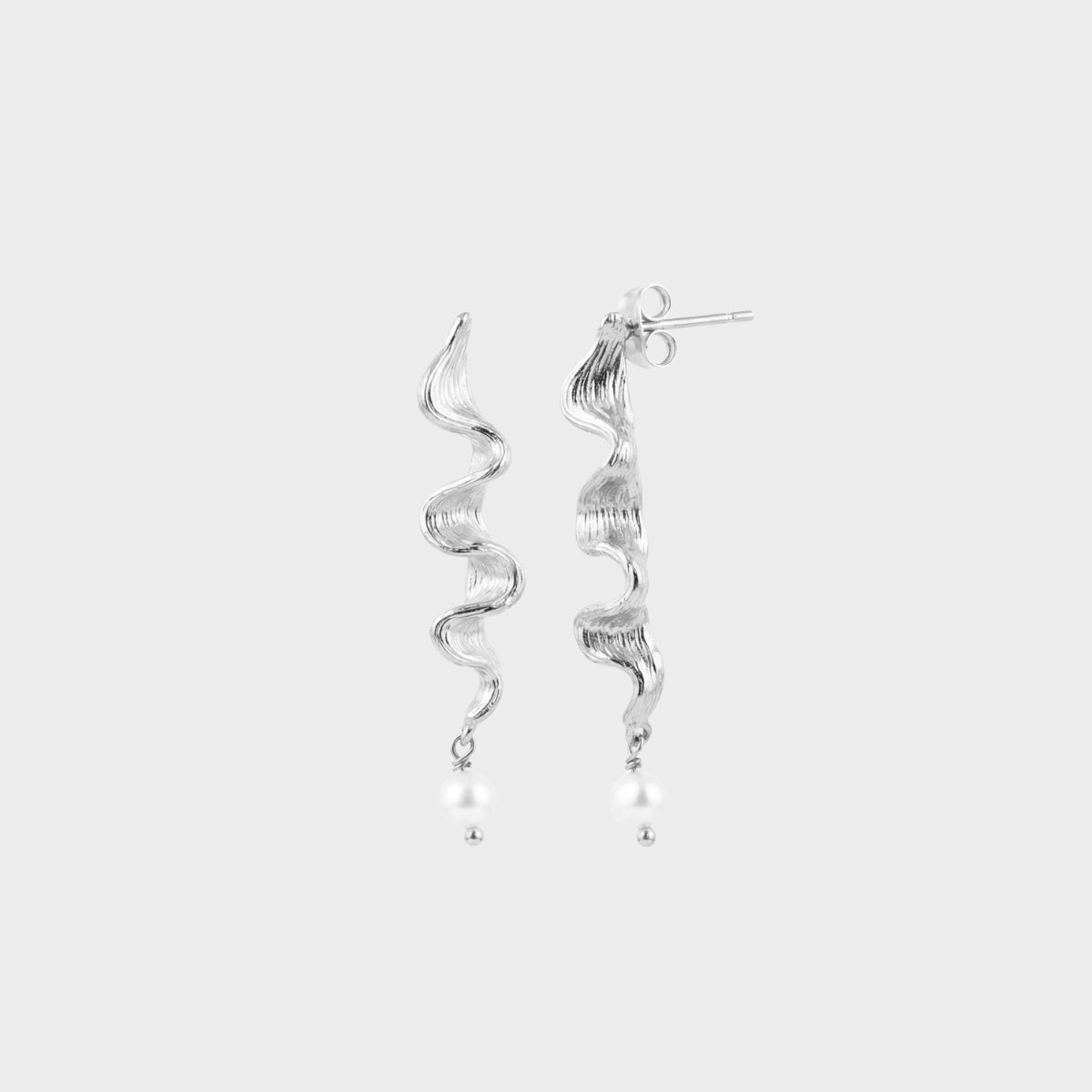 Sirenis pearl earrings silver