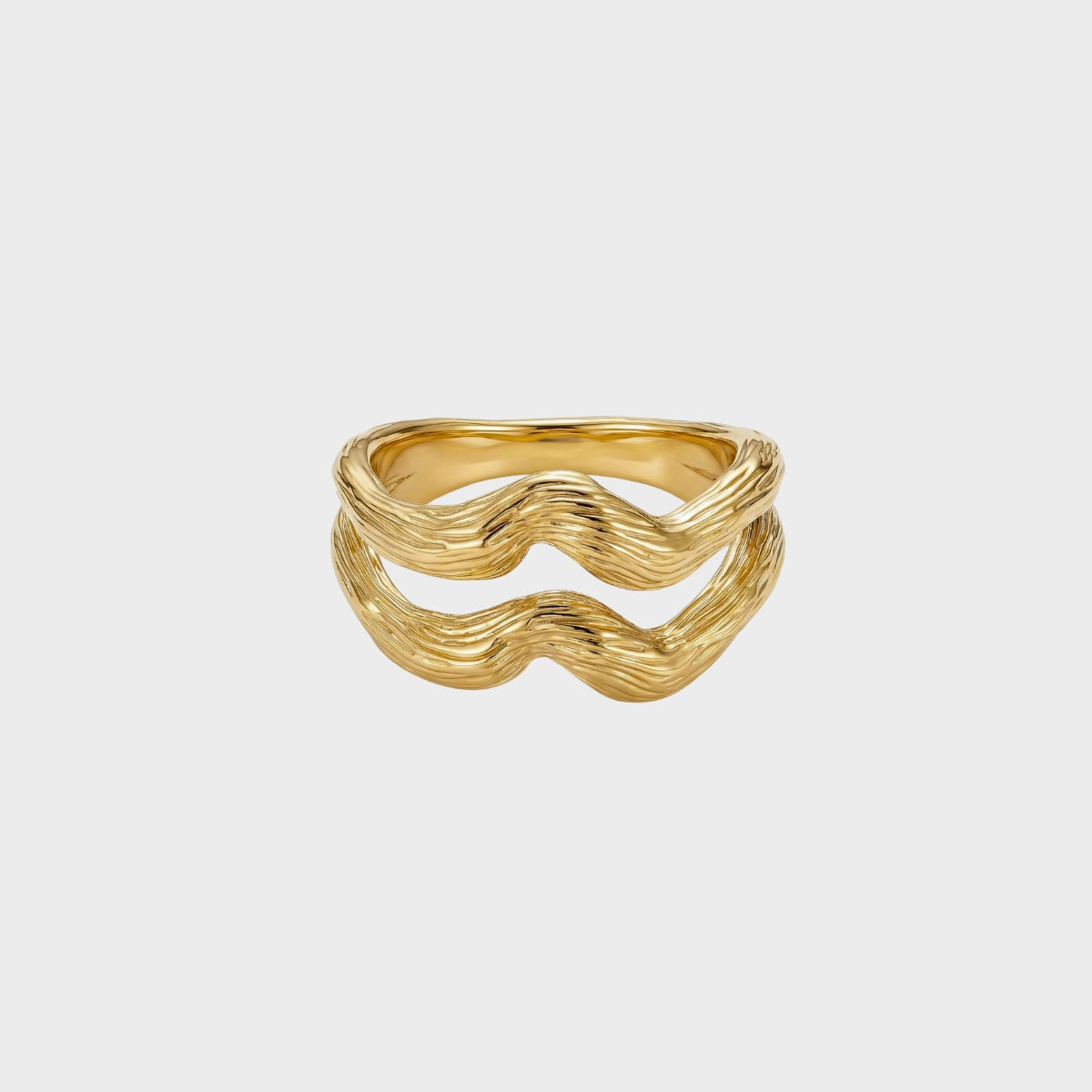 Surfa wave ring gold