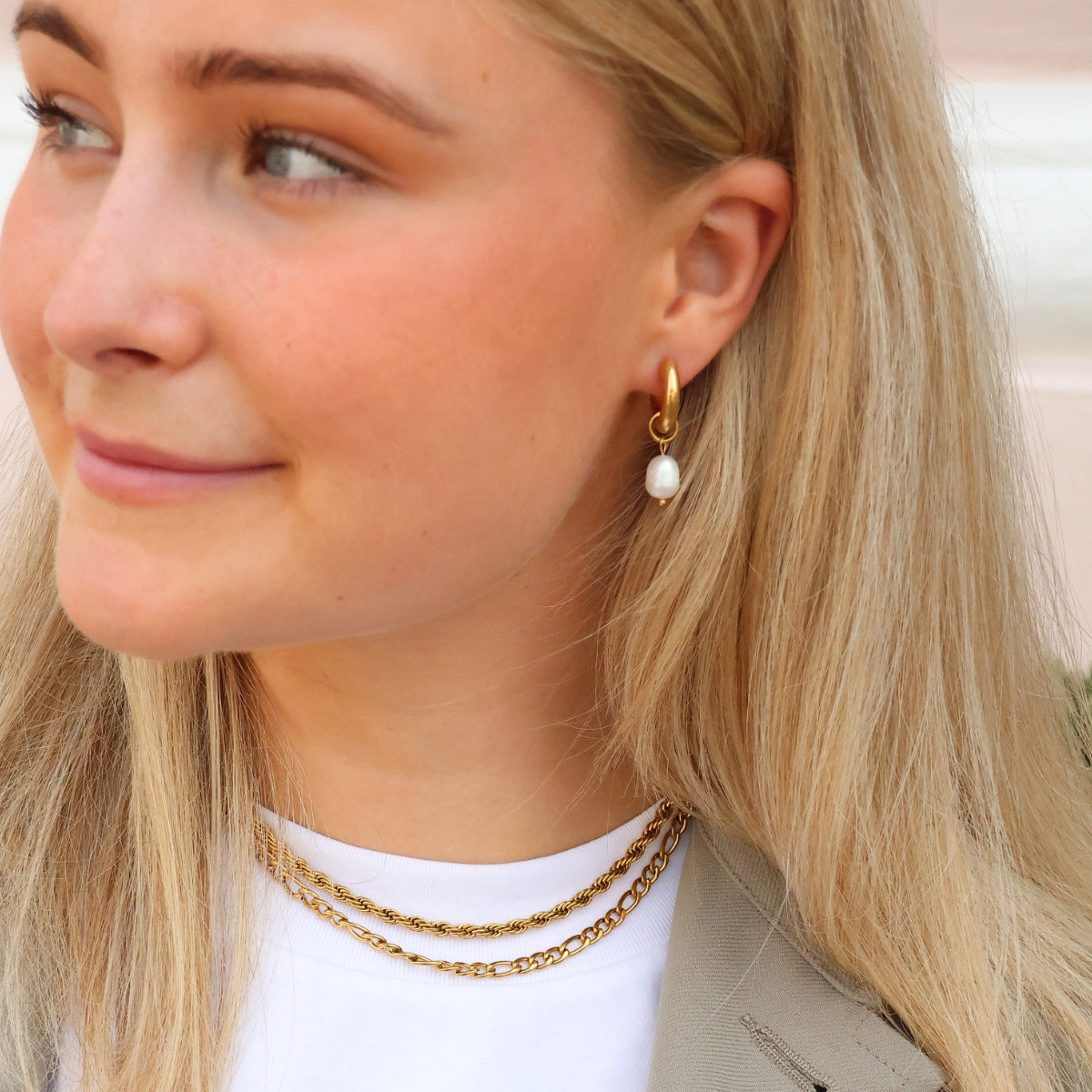 Chunky Pearl Hoops wintherstudio-dk