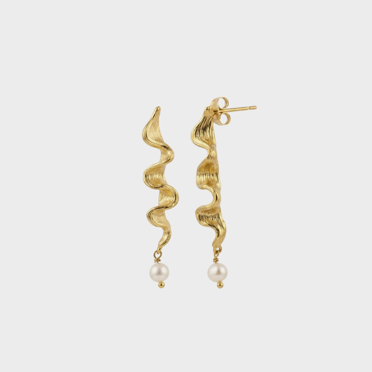 Sirenis pearl earrings gold